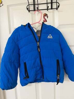 Gerry Puffer Jacket Size 2T Blue Quilted Hooded